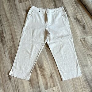 Linen blend tribal pants